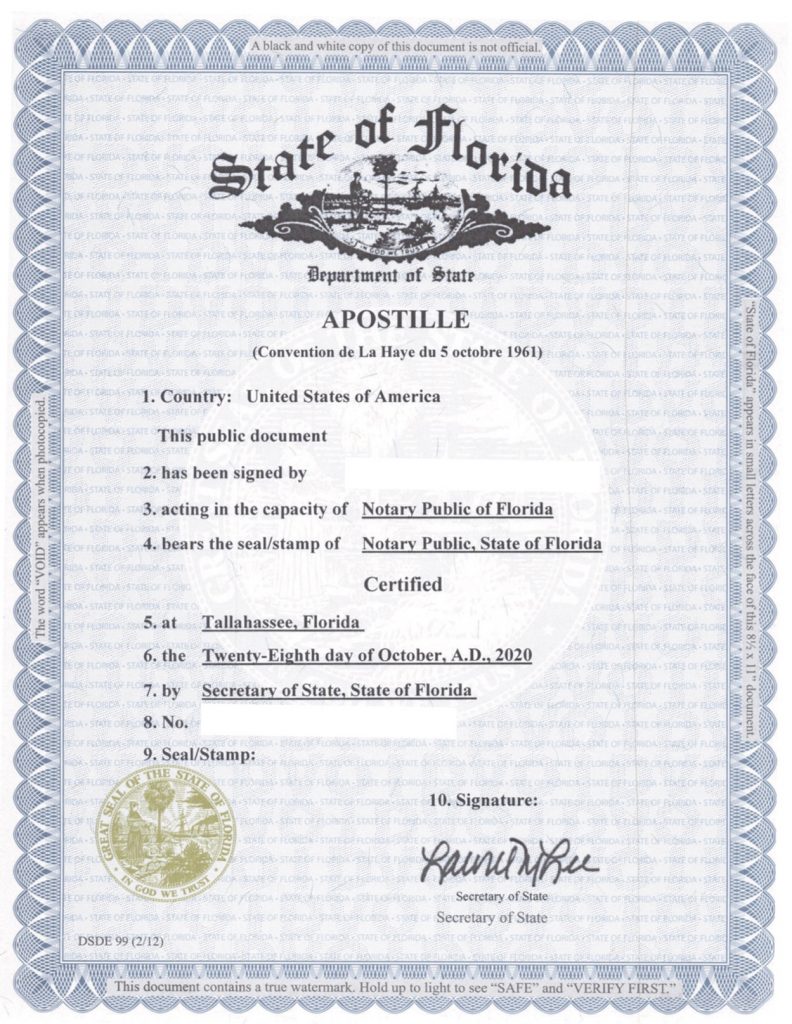 Florida Apostille